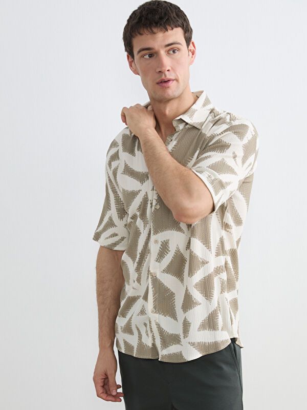 Moudda LC Waikiki - Chemise imprimée manches courtes en tissu pour Homme - Tunisie 1