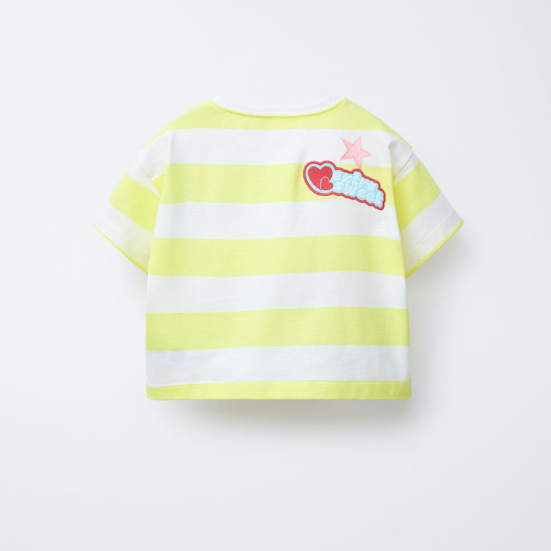 Moudda ZARA - T-Shirt Enfant - Rayure, Autocollants Kodak & Broderie - Tunisie 2