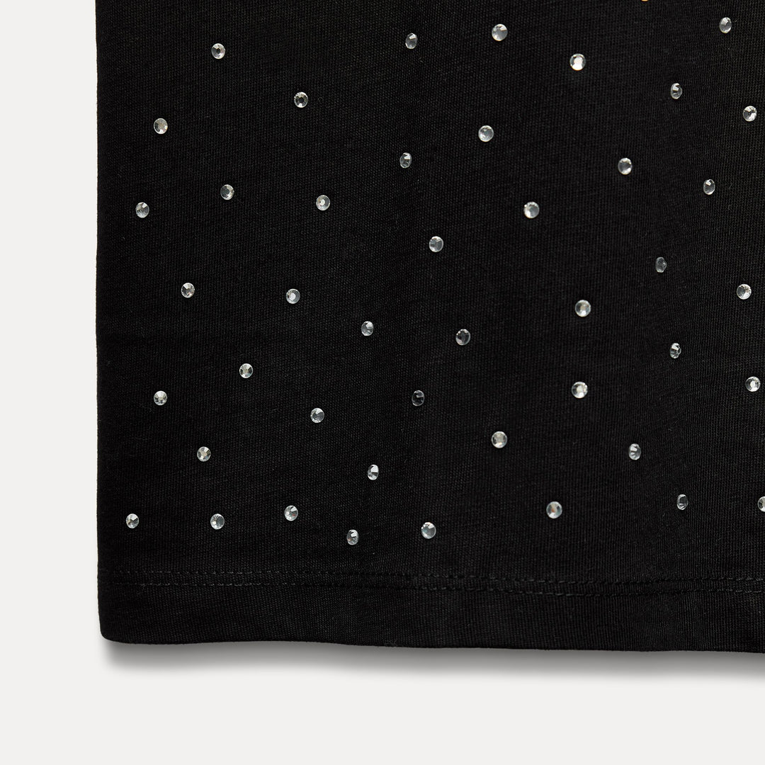 Moudda ZARA - T-shirt Sans Manches Épaulettes Strass - Tunisie 3