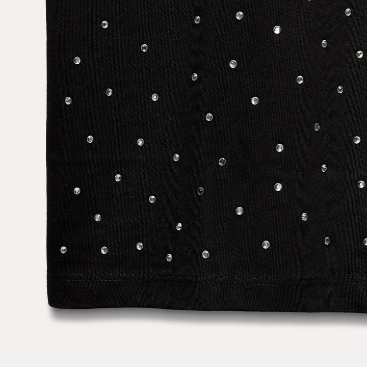 Moudda ZARA - T-shirt Sans Manches Épaulettes Strass - Tunisie 3