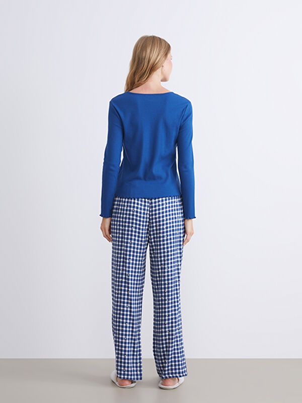 Moudda LC Waikiki - Pyjama tissé à manches longues pour Femmes - Tunisie 4