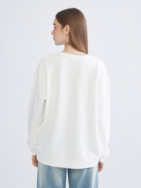 Moudda LC Waikiki - Sweatshirt en jersey sous licence Femme Buxe blanc - Tunisie 4