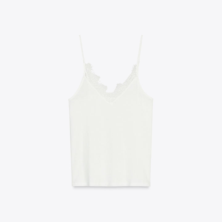 Moudda ZARA - T-Shirt - Bretelles, Côtes & Dentelle - Tunisie 1