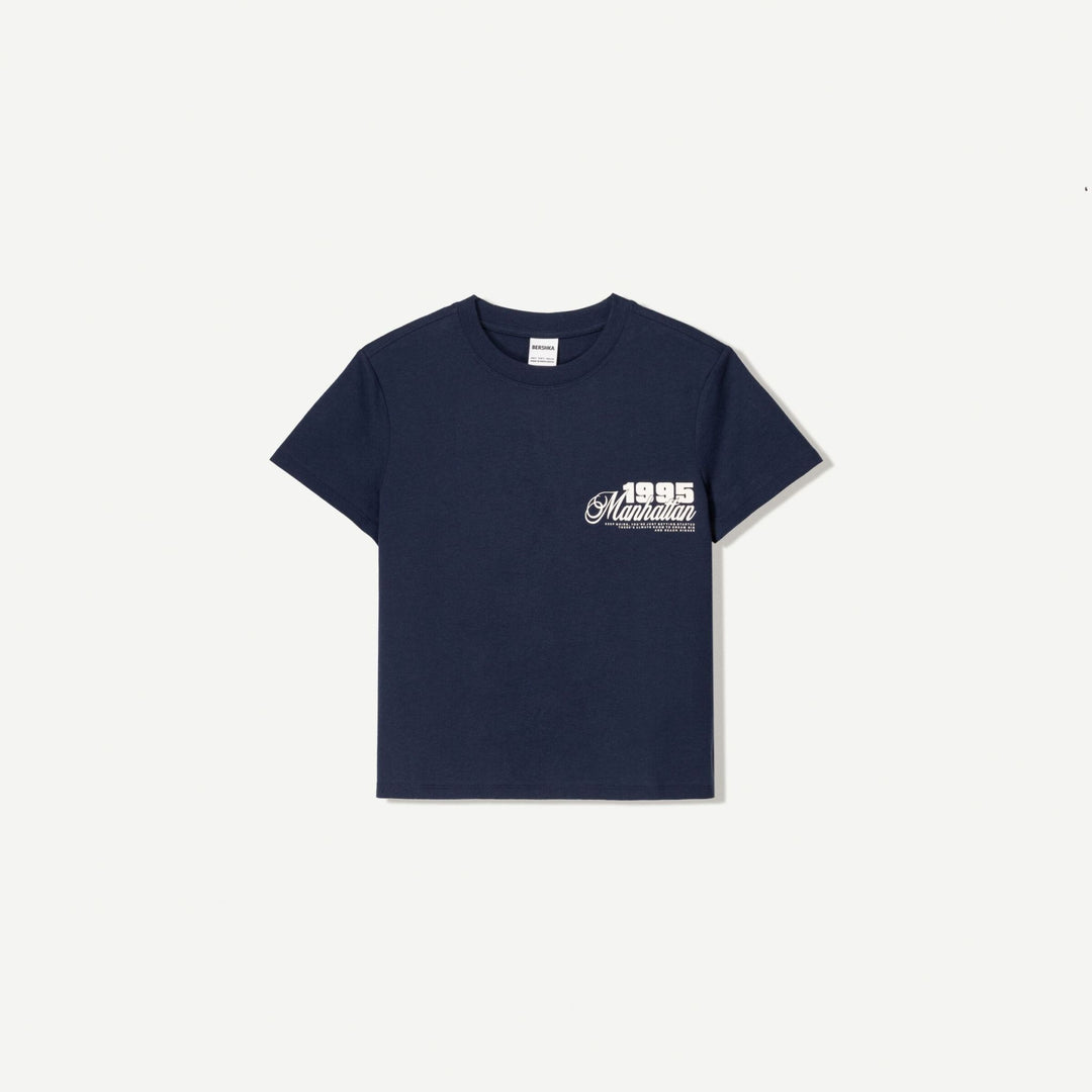 Moudda BERSHKA - T-Shirt - Imprimé NY/Soho/Manhattan - Tunisie 1