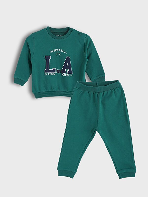 Moudda LC Waikiki - Ensemble en jersey manches courtes Garçon Vert moyen - Tunisie 1