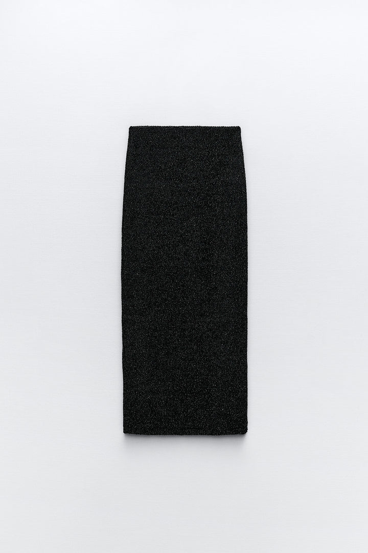 Jupe tube jacquard bouclé