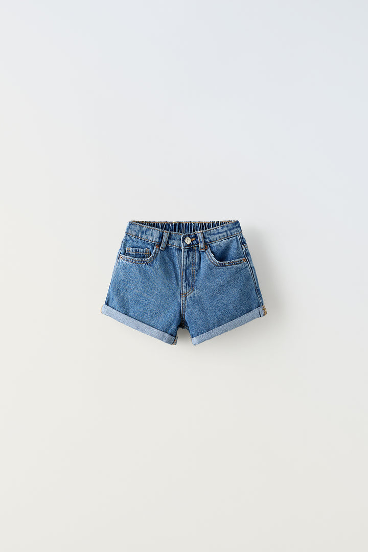 Bermuda mom fit en denim pour enfant
