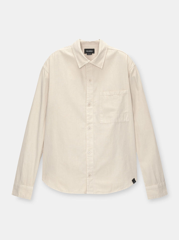 Moudda PULL & BEAR - Chemise Manches Longues Structure Lavée Basique - Tunisie 4