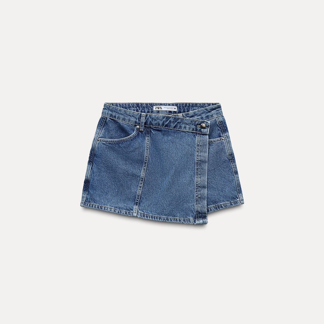 Moudda ZARA - Short-jupe en jean bouton croisé coordonné - Tunisie 2