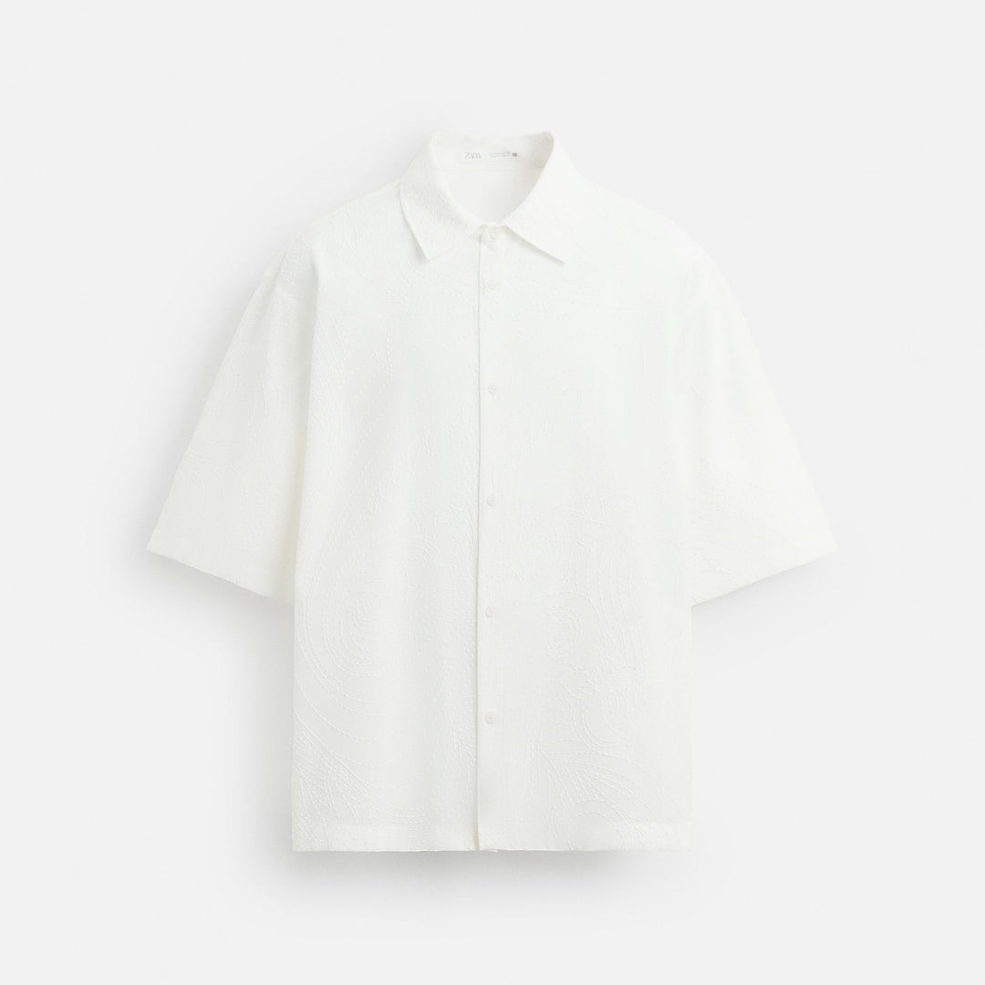 Moudda ZARA - Chemise - Flock Blanc Allover - Tunisie 1