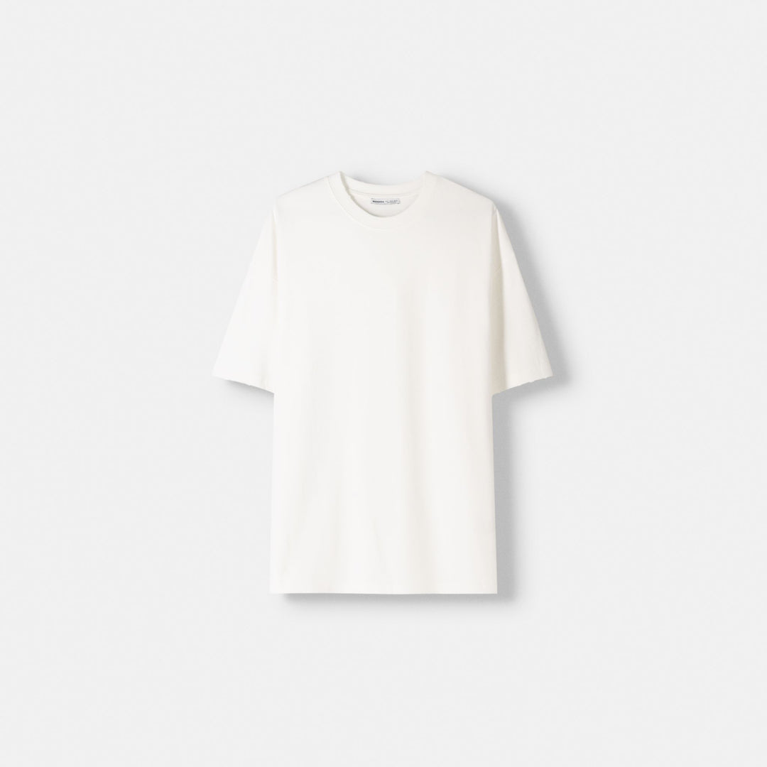 Moudda BERSHKA - T-shirt Oversize Manches Courtes Déchiré - Tunisie 1