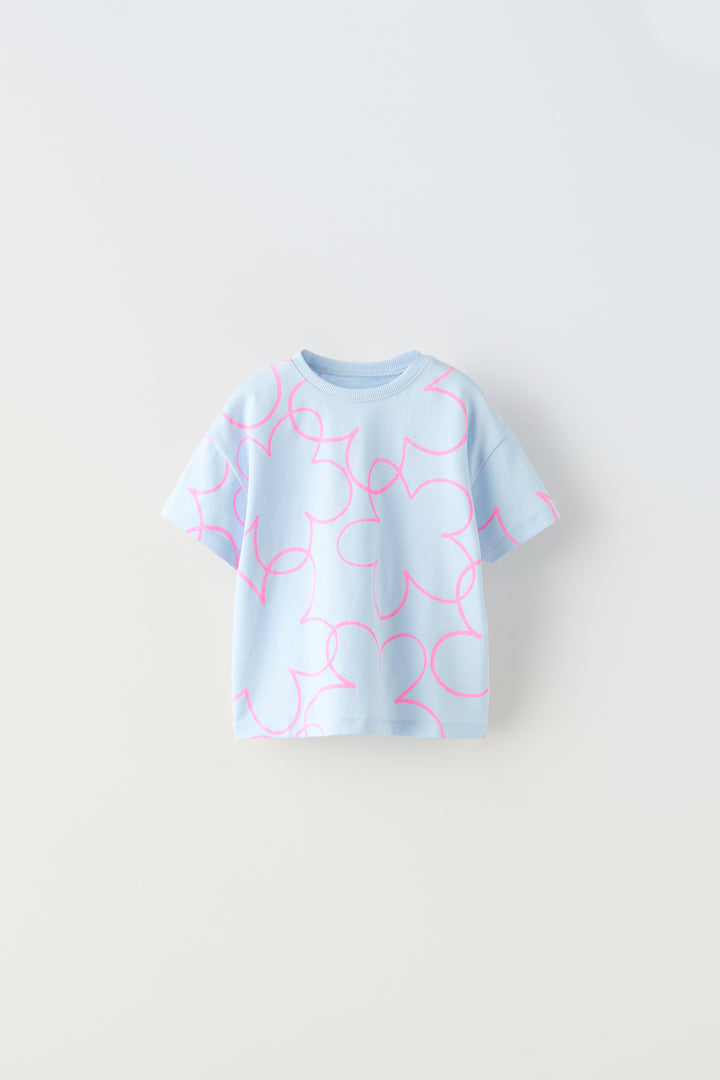 Haut manches courtes tous motifs gros traits pour enfant