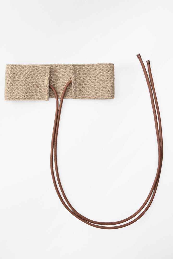 Ceinture ceinturon élastique raphia cordon 9 cm**