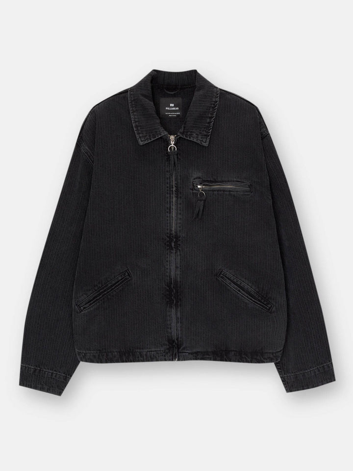 Moudda PULL & BEAR - Veste Fantaisie Denim - Noir - Tunisie 3