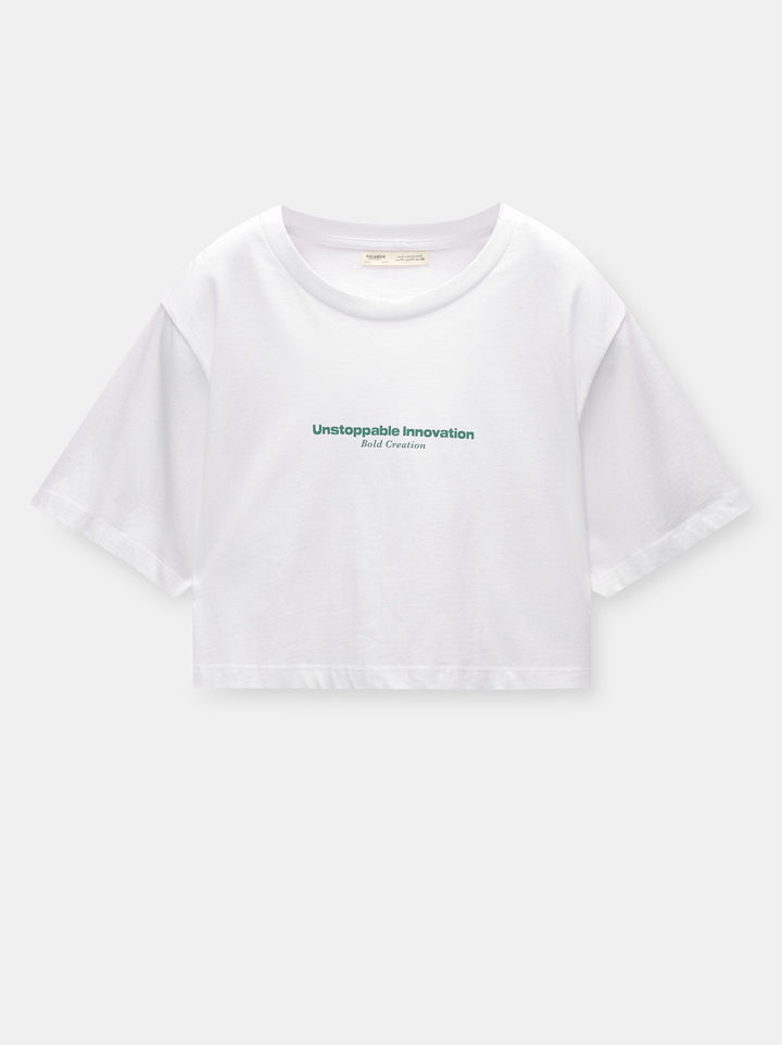 Moudda PULL & BEAR - Body Graphique Textes Crop - Tunisie 3