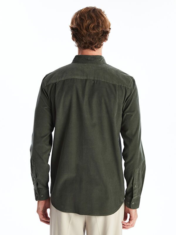 Moudda LC Waikiki - Chemise tissée manches longues Homme Kaki - Tunisie 4