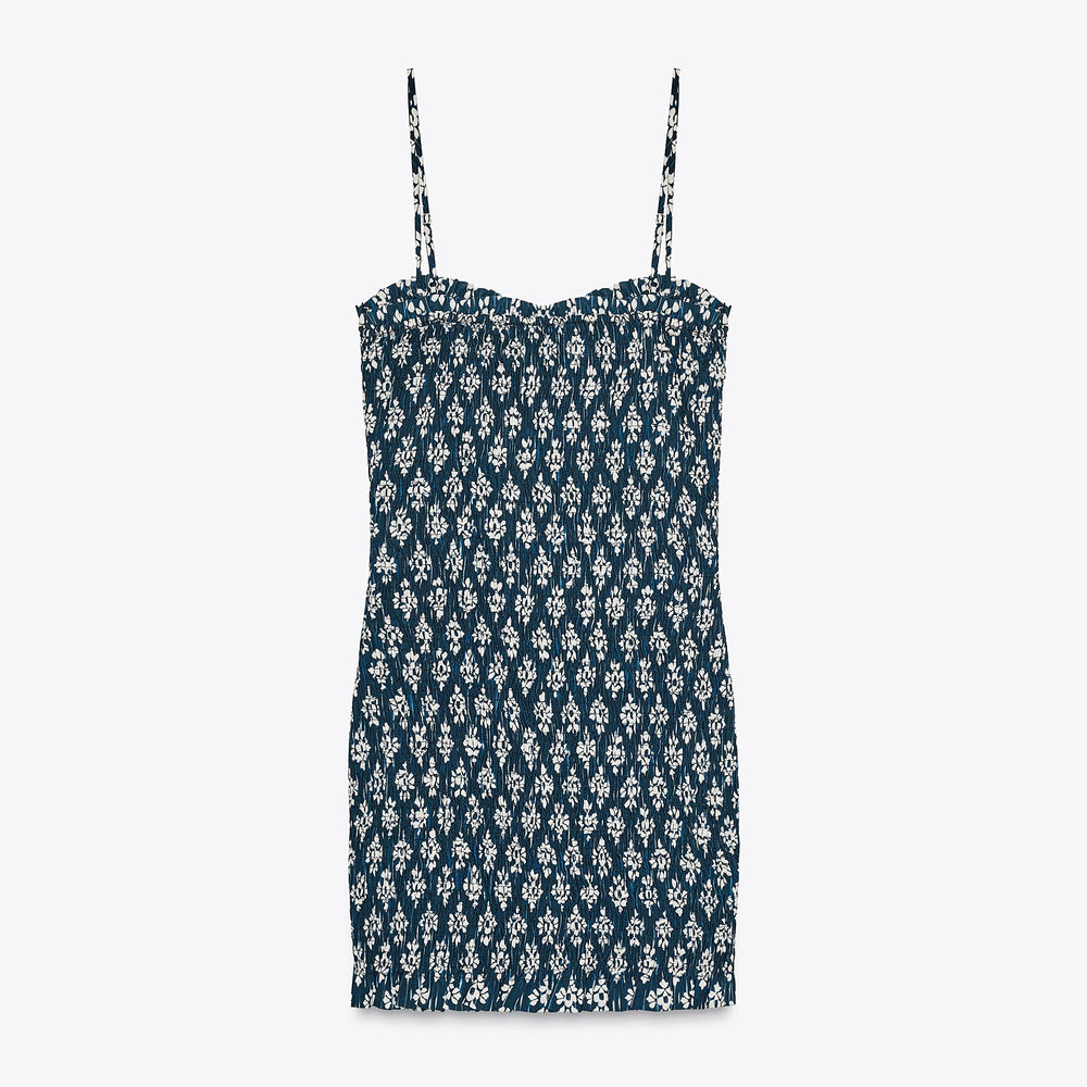 Moudda ZARA - Robe Mini Smock - Imprimé Bicolore - Tunisie 2