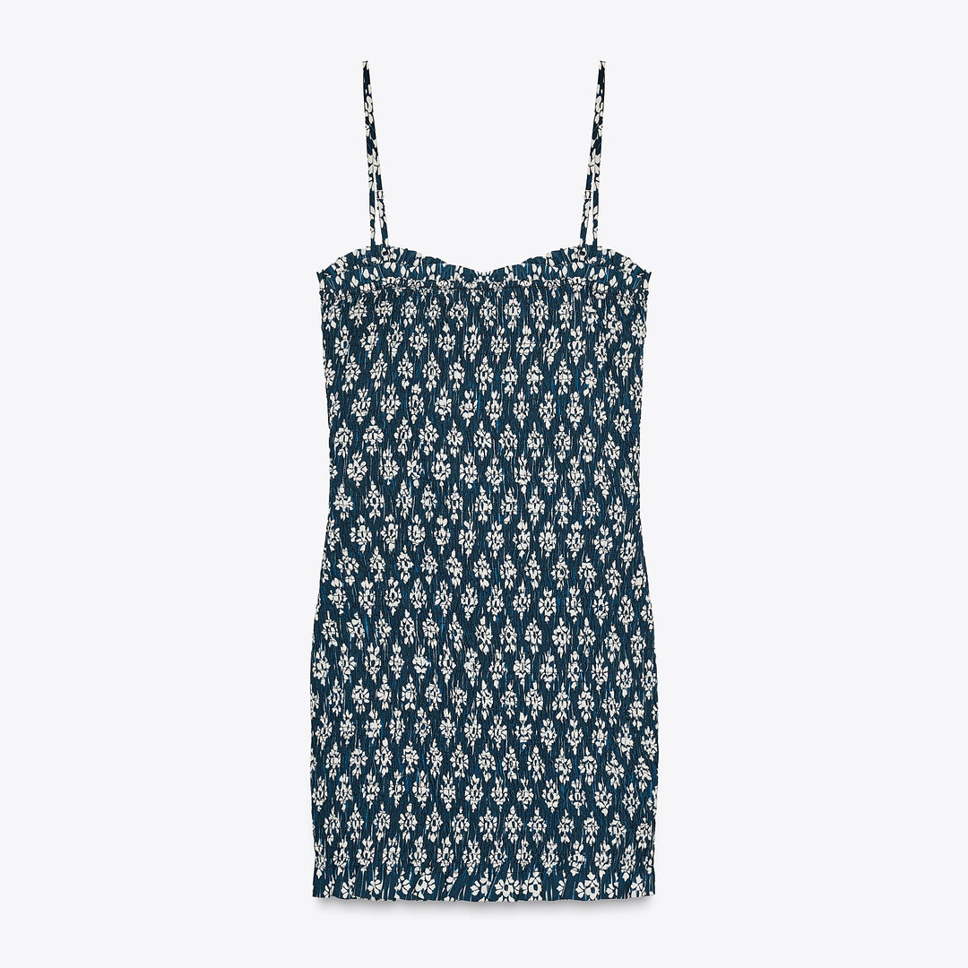 Moudda ZARA - Robe Mini Smock - Imprimé Bicolore - Tunisie 2
