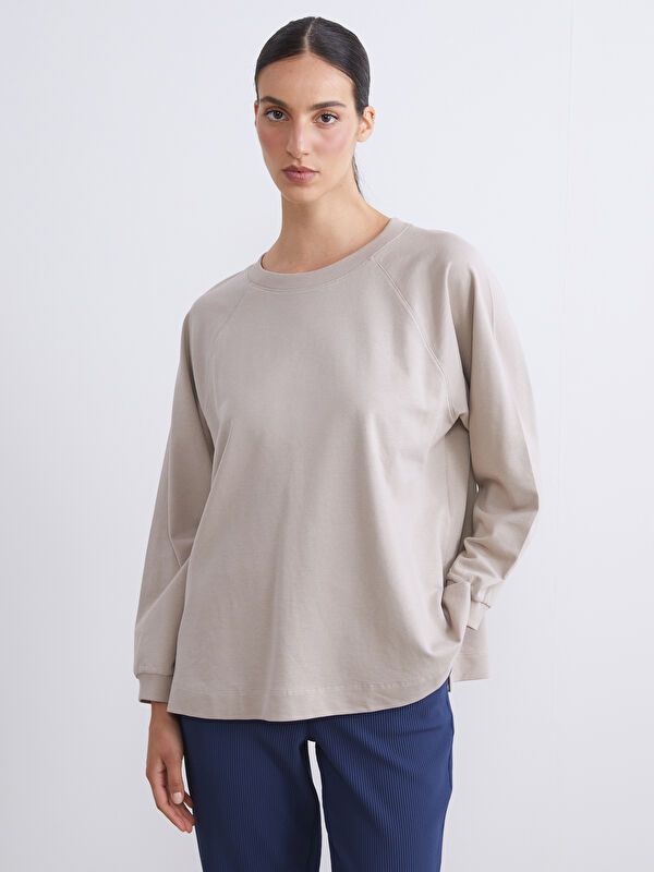 Moudda LC Waikiki - Body jersey manches longues Femme Beige - Tunisie 1