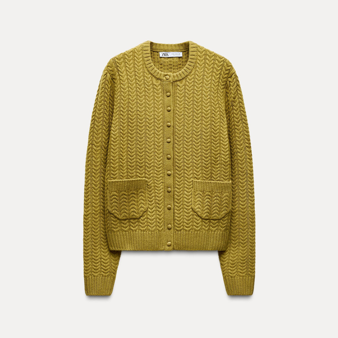 Moudda ZARA - Veste torsades bouton recouvert 100% laine RWS - Tunisie 2