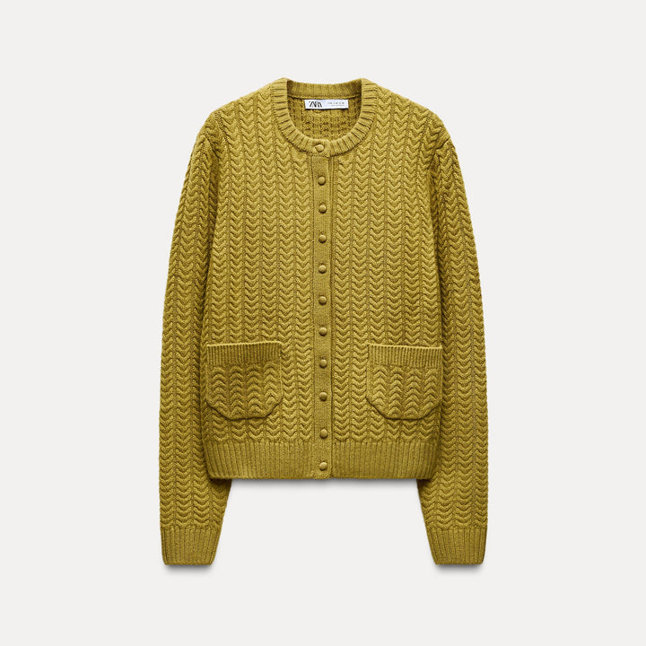 Moudda ZARA - Veste torsades bouton recouvert 100% laine RWS - Tunisie 2