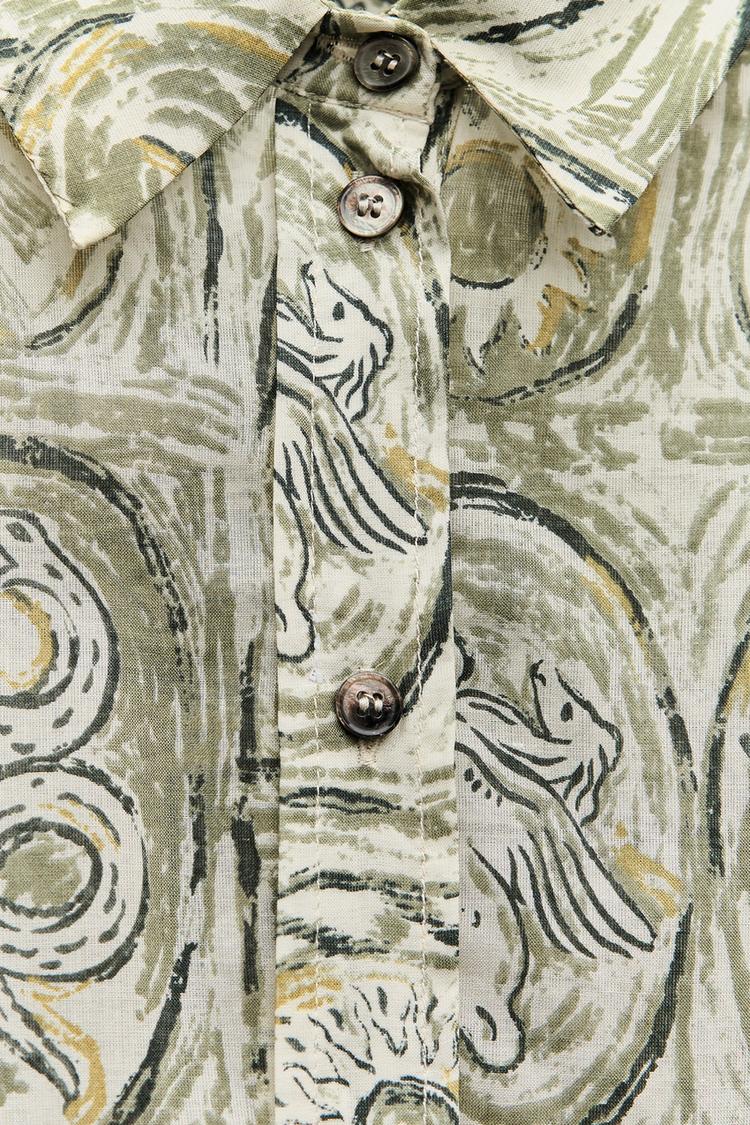 Robe Mini Jupe Volume Voile Imprimé