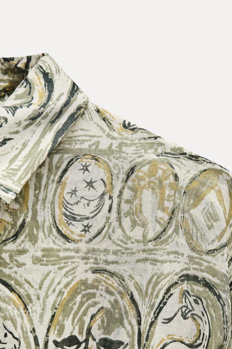 Robe Mini Jupe Volume Voile Imprimé