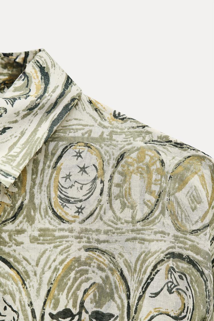 Robe Mini Jupe Volume Voile Imprimé