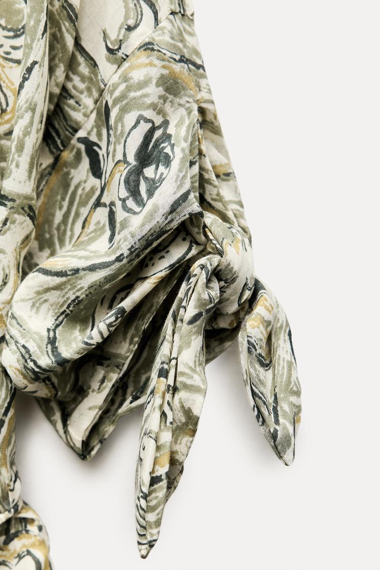 Robe Mini Jupe Volume Voile Imprimé