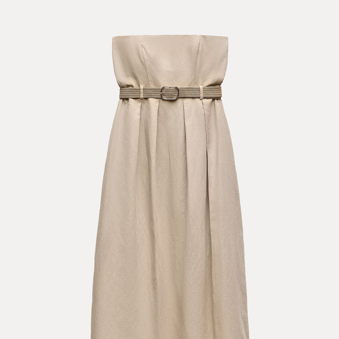 Moudda ZARA - Robe à ceinture en Jute Boucle Argentée - Tunisie 1