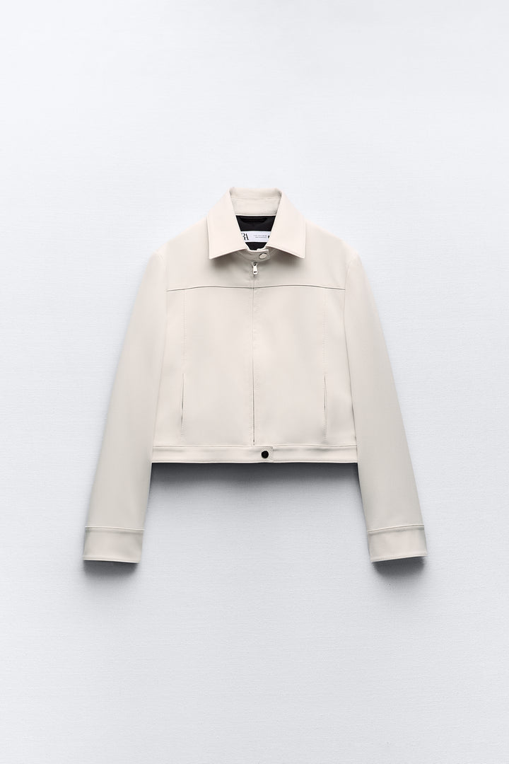 Veste moto effet glacé