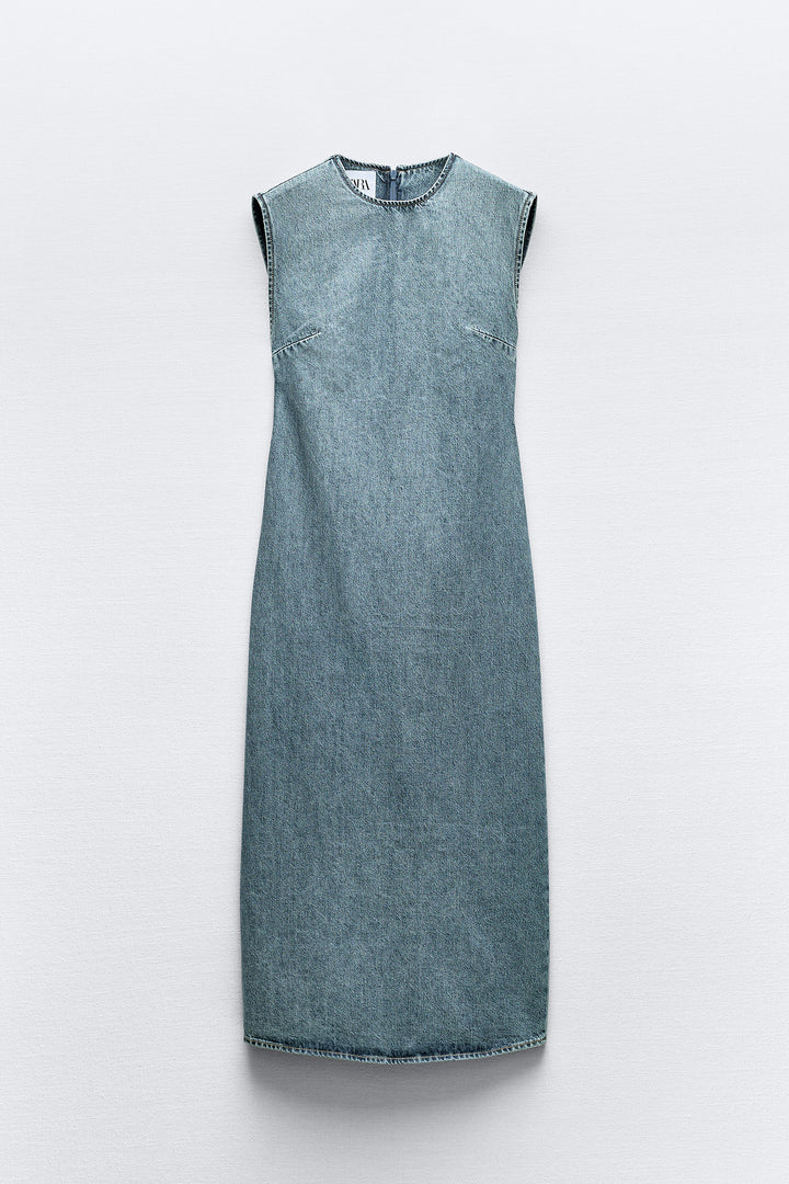 Robe midi fluide avec emmanchure sarrasin