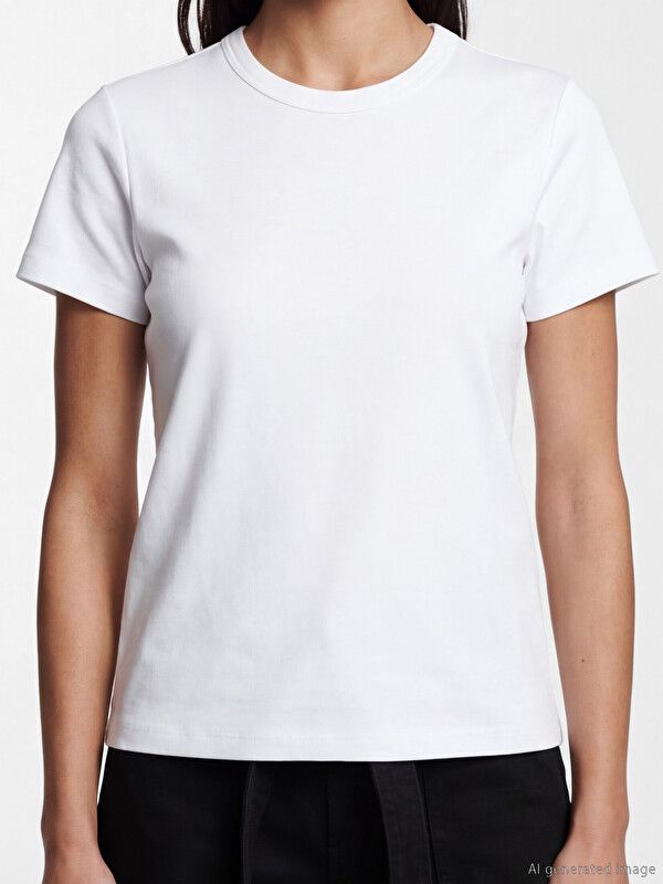 Moudda LC Waikiki - Body basique manches courtes en jersey pour Femme couleur Blanc - Tunisie 3
