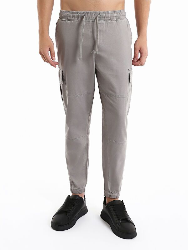 Moudda LC Waikiki - Pantalon cargo en tissu couleur Gris pour hommes - Tunisie 2