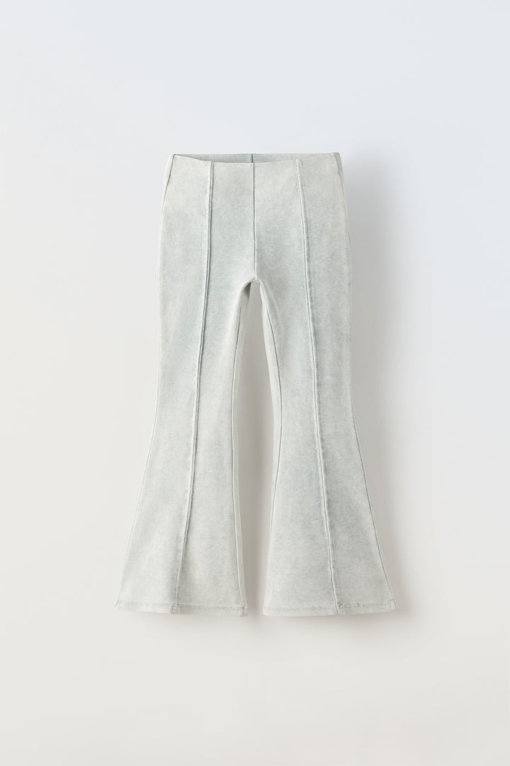 Pantalon évasé fille délavé