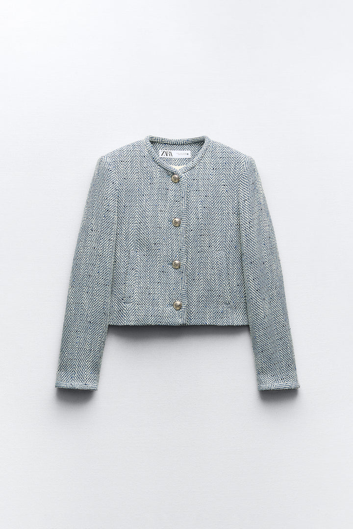 Veste Chevrons Bleu Ciel