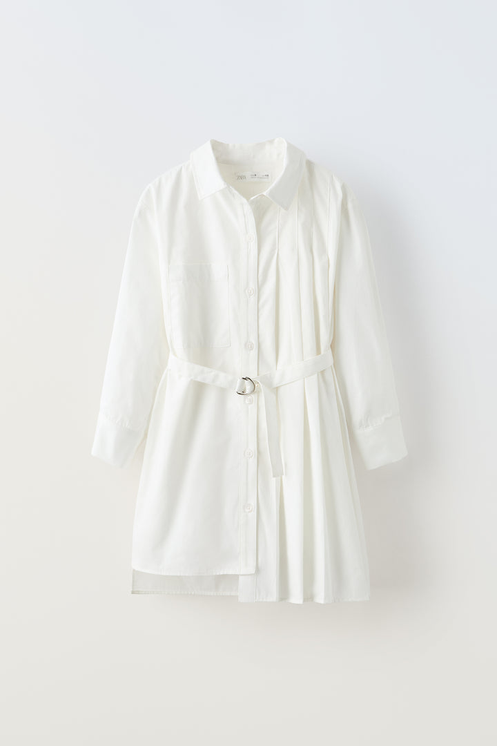 Robe chemise fille à plis (Collection Ramadan)