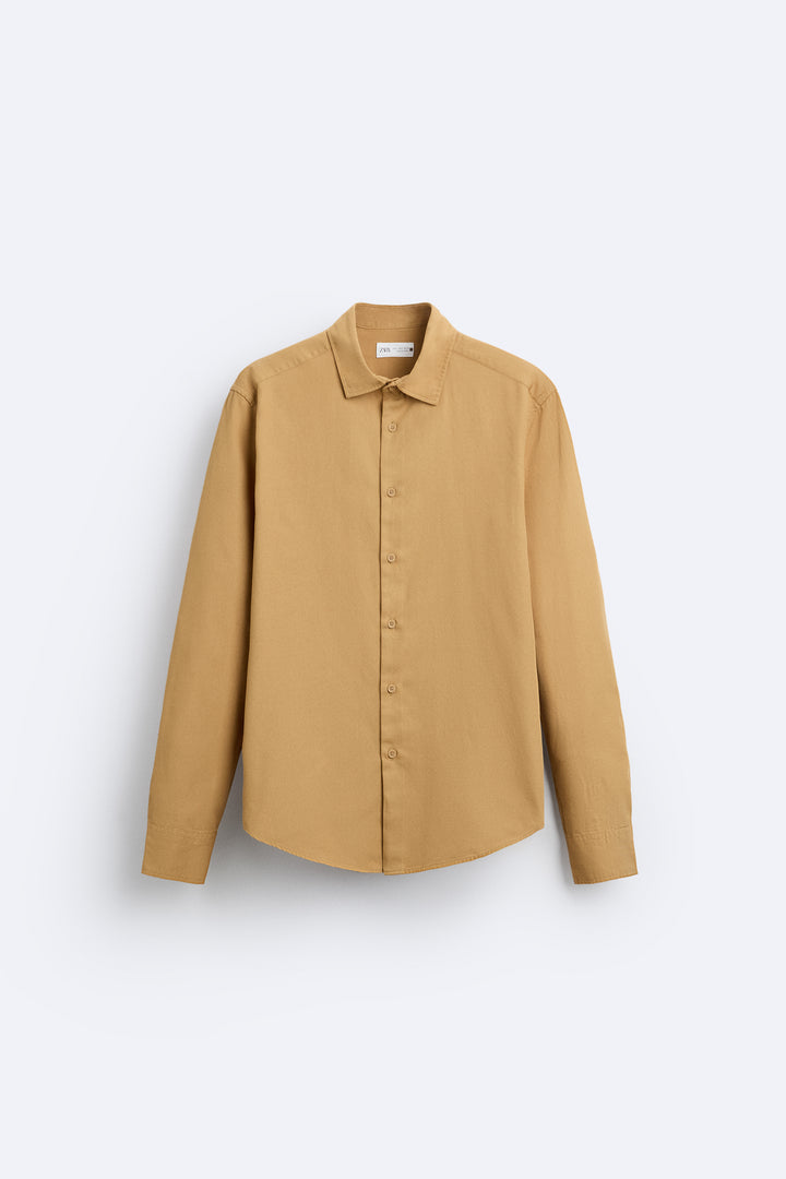 Chemise manches longues microcanvas flammé