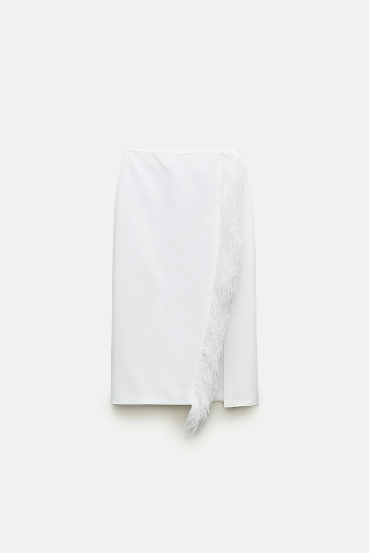 Jupe fantaisie plumes