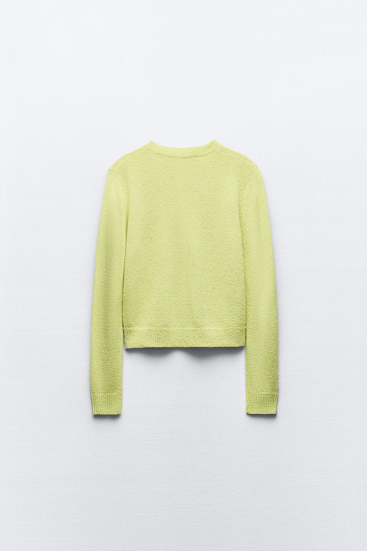 Petite veste boutonnée lime