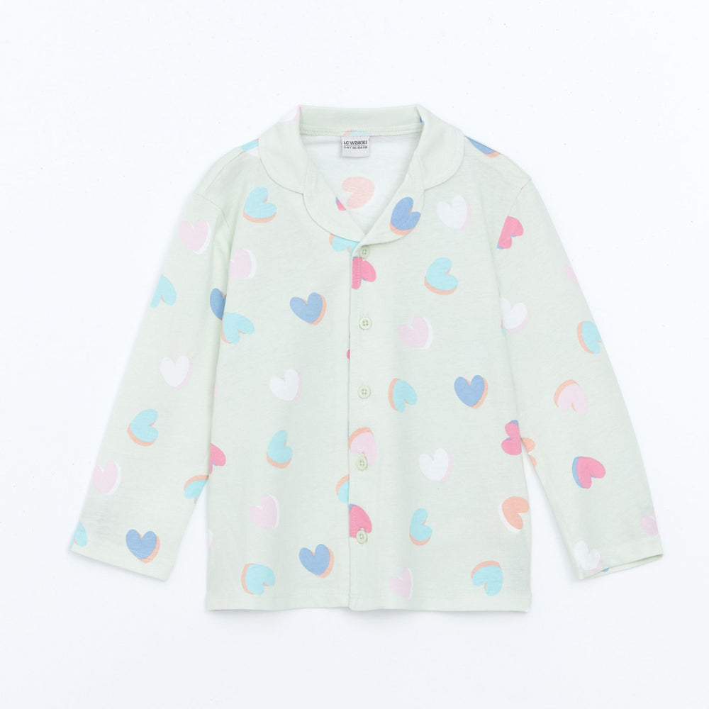 Moudda LC Waikiki - Pyjama en jersey manches longues moyen Fille Imprimé vert - Tunisie 2