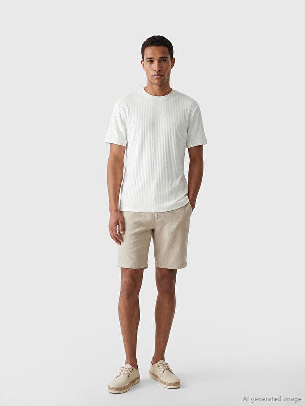Moudda LC Waikiki - T-shirt manches courtes en jersey pour Homme couleur Blanc - Tunisie 2