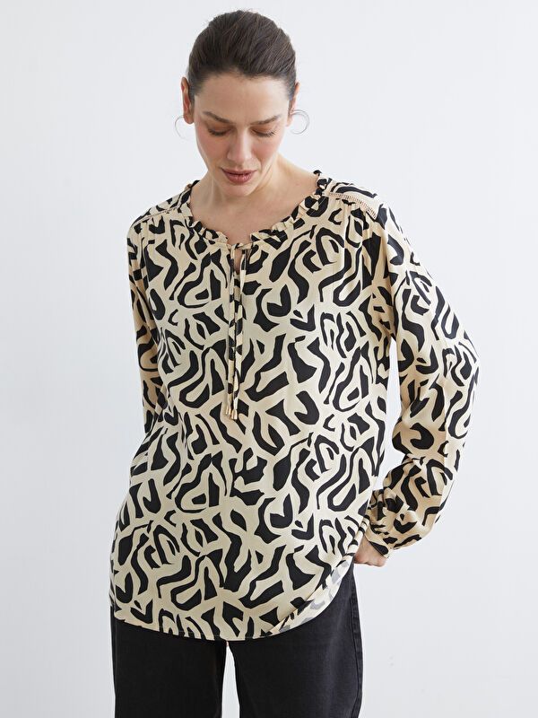 Moudda LC Waikiki - Chemisier (blouse) imprimé manches longues en tissu pour Femme - Tunisie 1