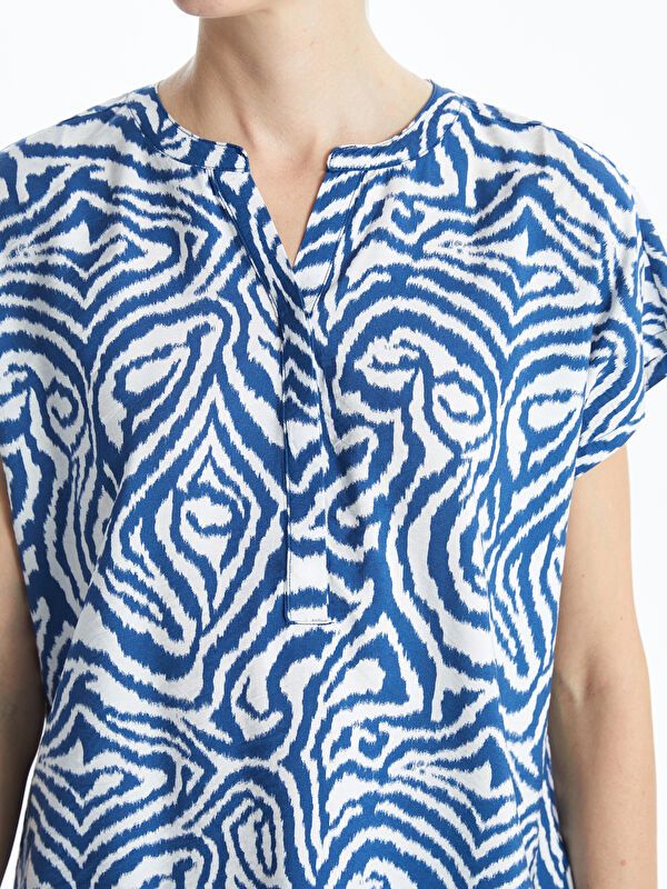 Moudda LC Waikiki - Chemisier (blouse) imprimé manches courtes en tissu pour Femme - Tunisie 3