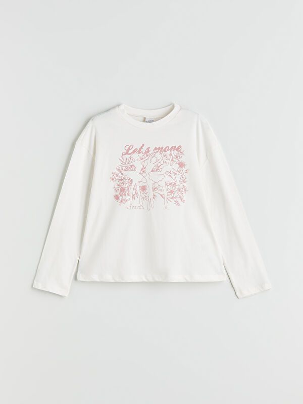 Moudda LC Waikiki - Body en jersey manches longues Fille Ecru - Tunisie 2