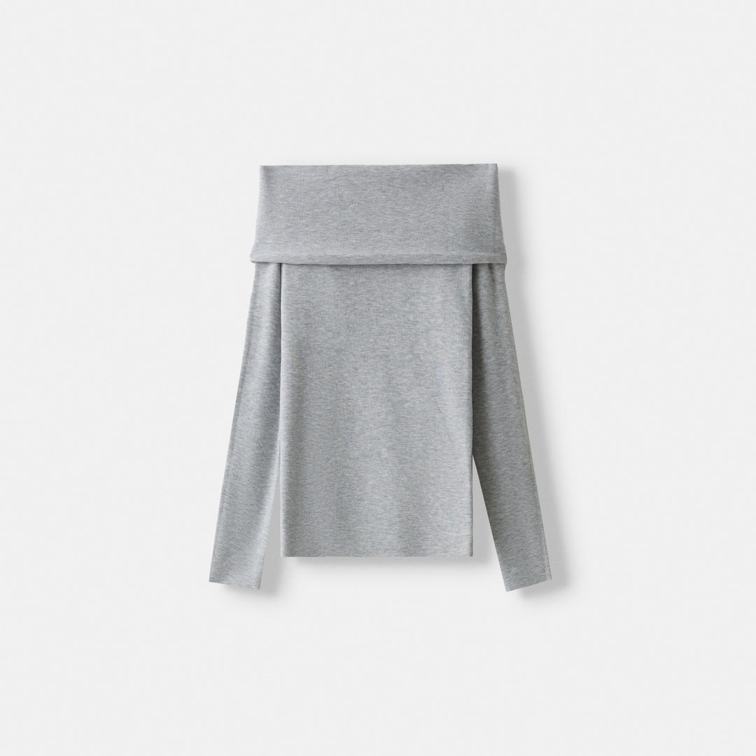 Moudda BERSHKA - Pull Bardot en maille unie - Tunisie 1