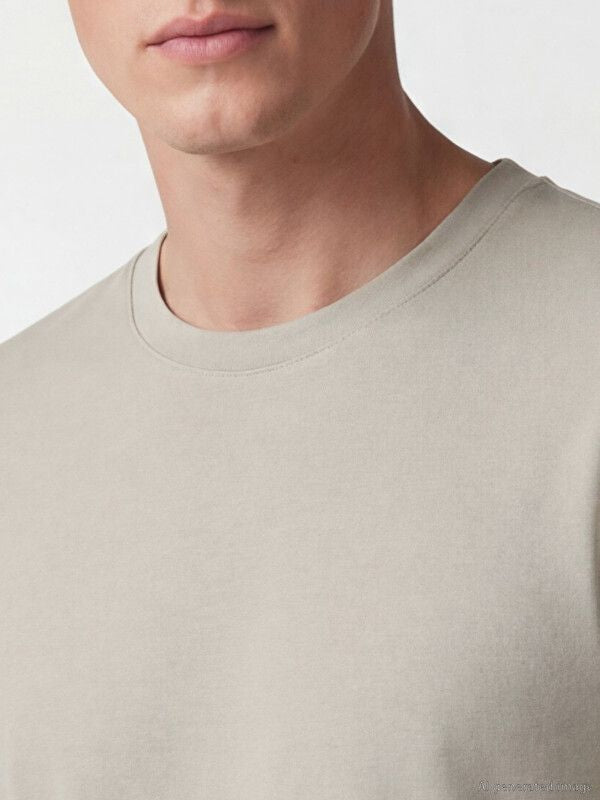 Moudda LC Waikiki - T-shirt manches courtes en jersey pour Homme couleur Gris - Tunisie 3