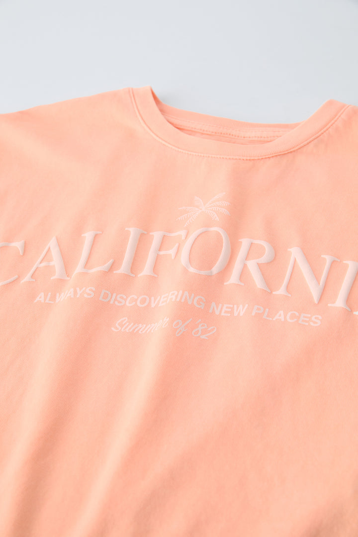 Haut avec textes garment dye + acide