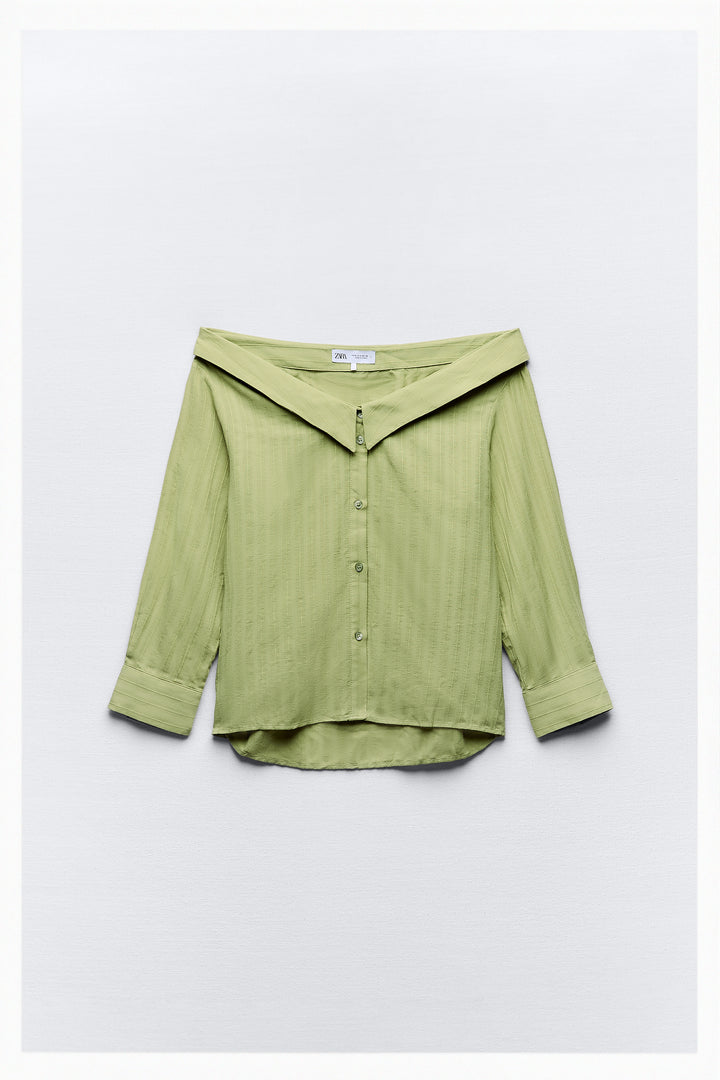 Chemise asymétrique épaules nues (Collection Ramadan)