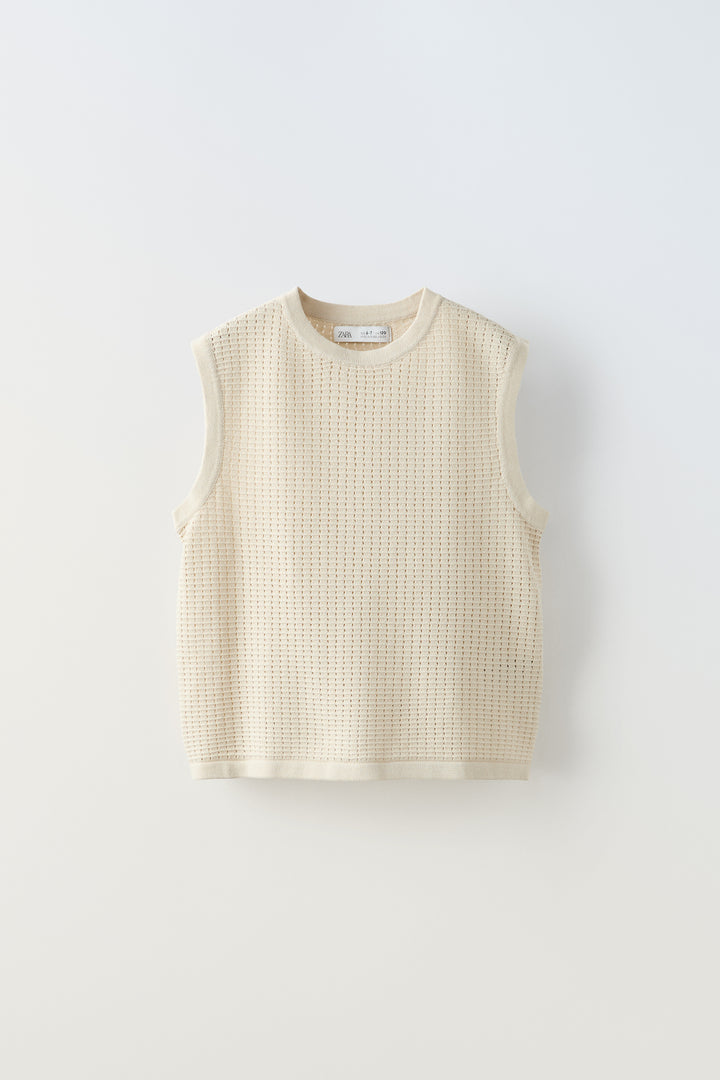 Gilet en maille ajourée (Collection Ramadan)